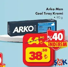 ARKO MEN TIRAŞ KREMİ COOL 90 G indirimli fiyat ARKO MEN TIRAŞ KREMİ COOL 90 G fiyat ve kampanya bilgisi